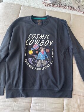 Sendero Provisions Cosmic Cowboy Graphic Crewneck Sweater - Black